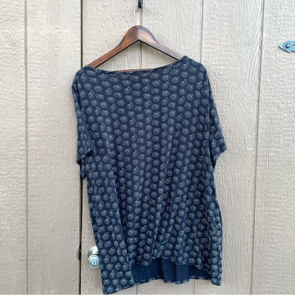Lane Bryant Womens Shirt Tee Blue Embroidered Tassel Firework Plus Size 22/24 - Picture 3 of 11